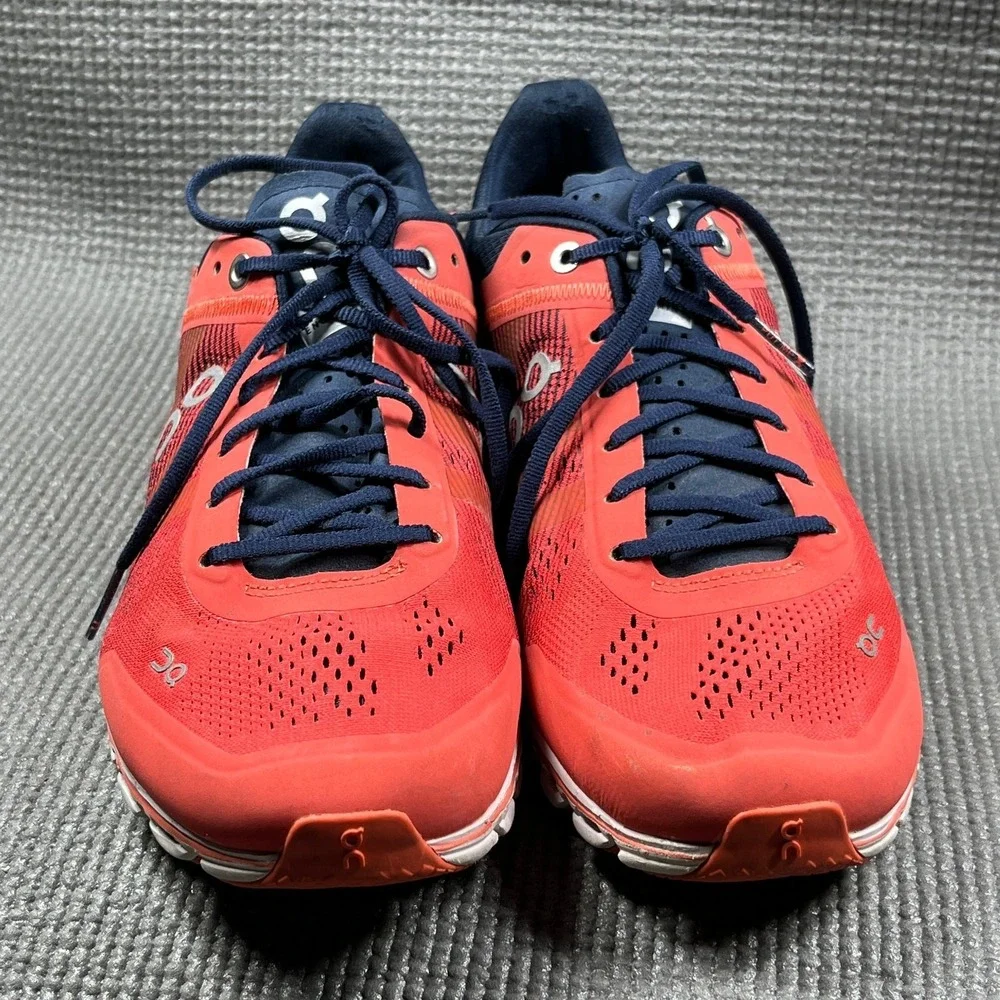 On Cloudflow Athletic Shoes‎ Womens 7.5 Red Blue Mesh Running Outdoor Gym Active